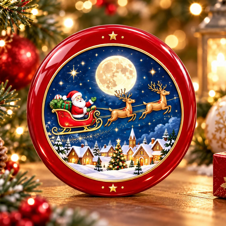 Dekorative Relief-Weihnachtsteller aus Acryl