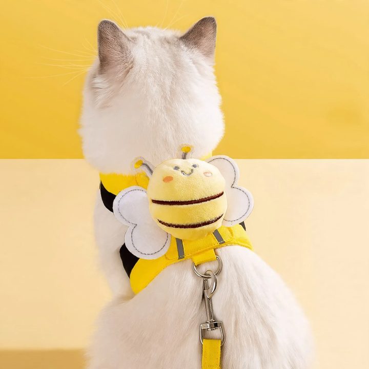 Katzen-Brustgeschirr mit Leine, Stoff