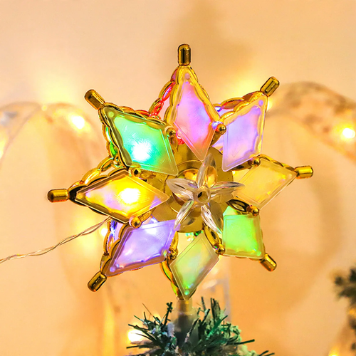LED-Weihnachtsbaum-Spitze Stern oder Achtzackiger Stern