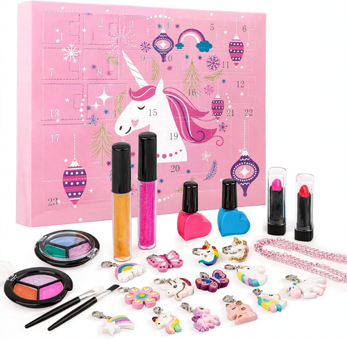 Weihnachts-Adventskalender für Mädchen mit Schmuck und Accessoires