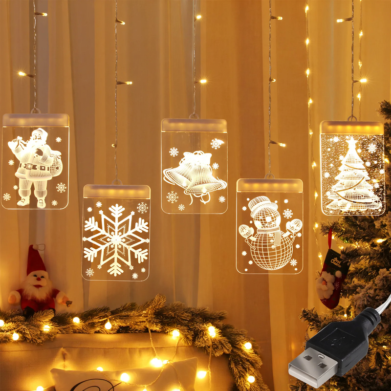 LED-Sternenlichterkette mit USB-Anschluss