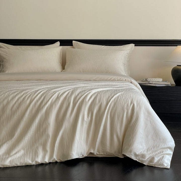 Lyocell-Bettwäsche-Set, 4-teilig, Satin-Jacquard