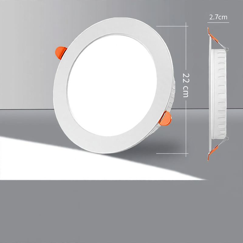 LED-Einbauleuchte, ultraflach, rund