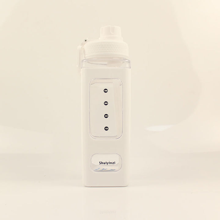 Große Trinkflasche mit Strohhalm 700–900 ml