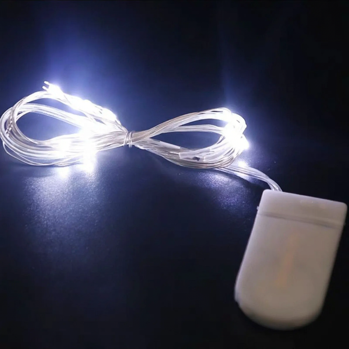 LED-Kupferdraht-Lichterkette mit Batteriebox