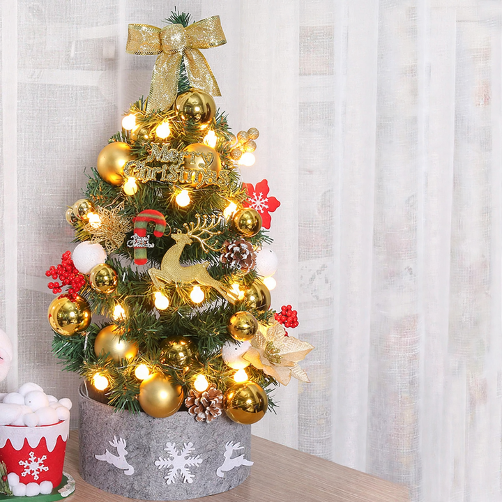 Mini-Weihnachtsbaum-Set für den Tisch
