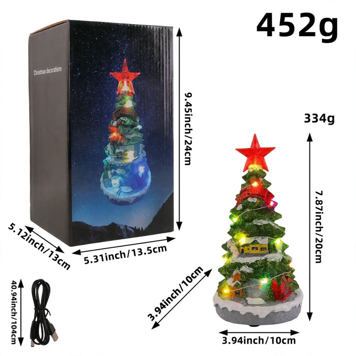 Weihnachtliches Musikhaus mit Beleuchtung