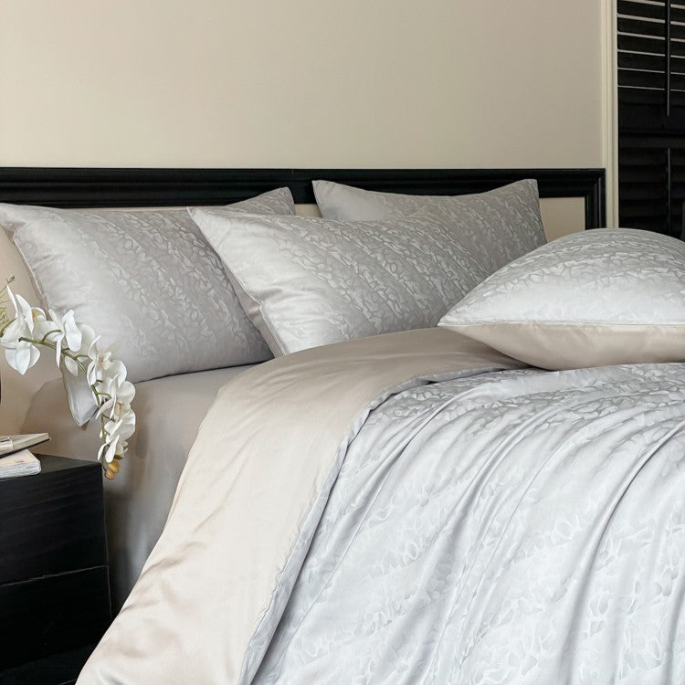 Lyocell-Bettwäsche-Set, 4-teilig, Satin-Jacquard