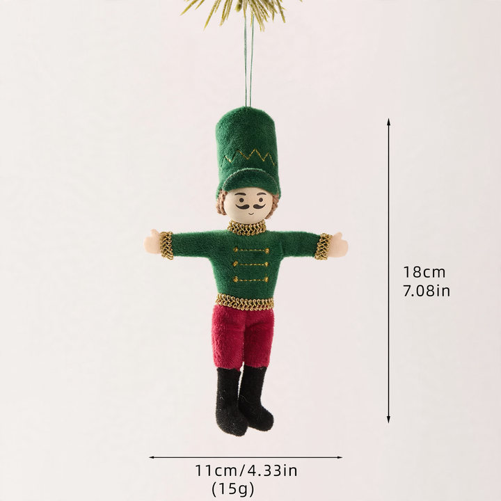 Stoff-Nussknacker-Anhänger für Weihnachtsbaum und Dekoration