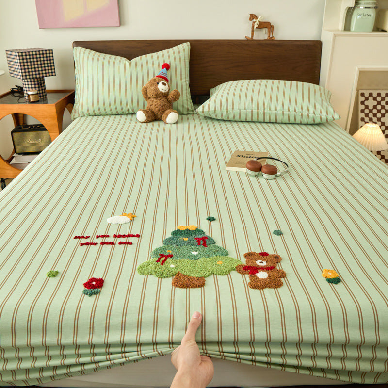 Baumwoll-Spannbettlaken-Set mit Cartoon-Motiven