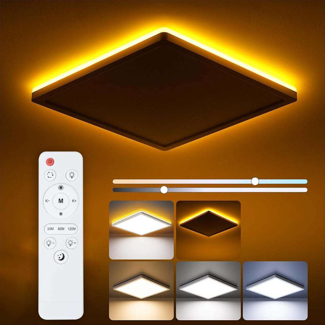 LED-Deckenleuchte mit Farbwechsel und Hintergrundlicht