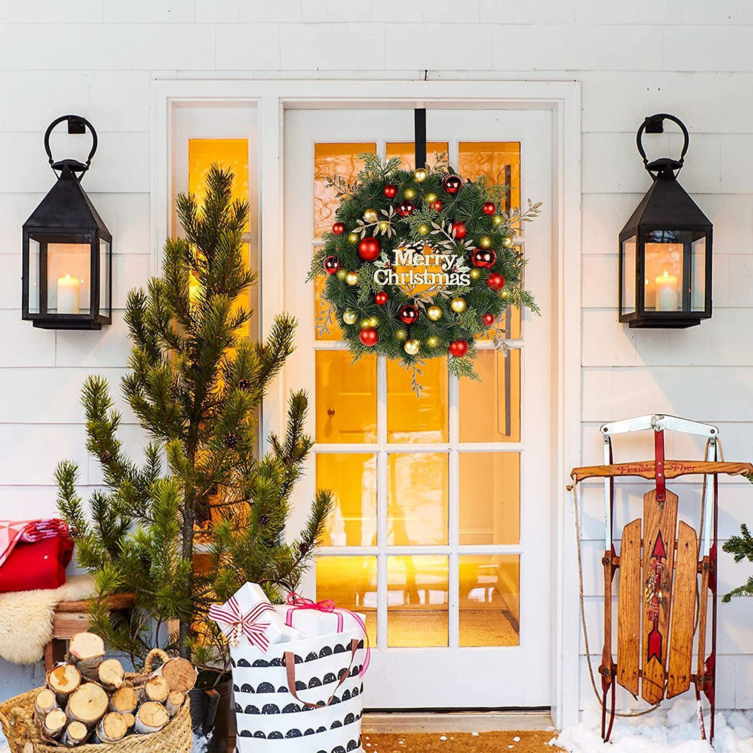 Weihnachtskranz aus PVC und PE mit LED-Dekoration