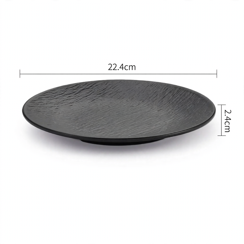 Flacher Teller, Melamin, rund, 20–28 cm