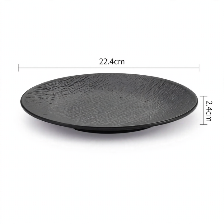 Flacher Teller, Melamin, rund, 20–28 cm