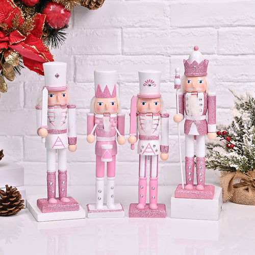 Dekorative Nussknacker-Holzfigur, Rosa
