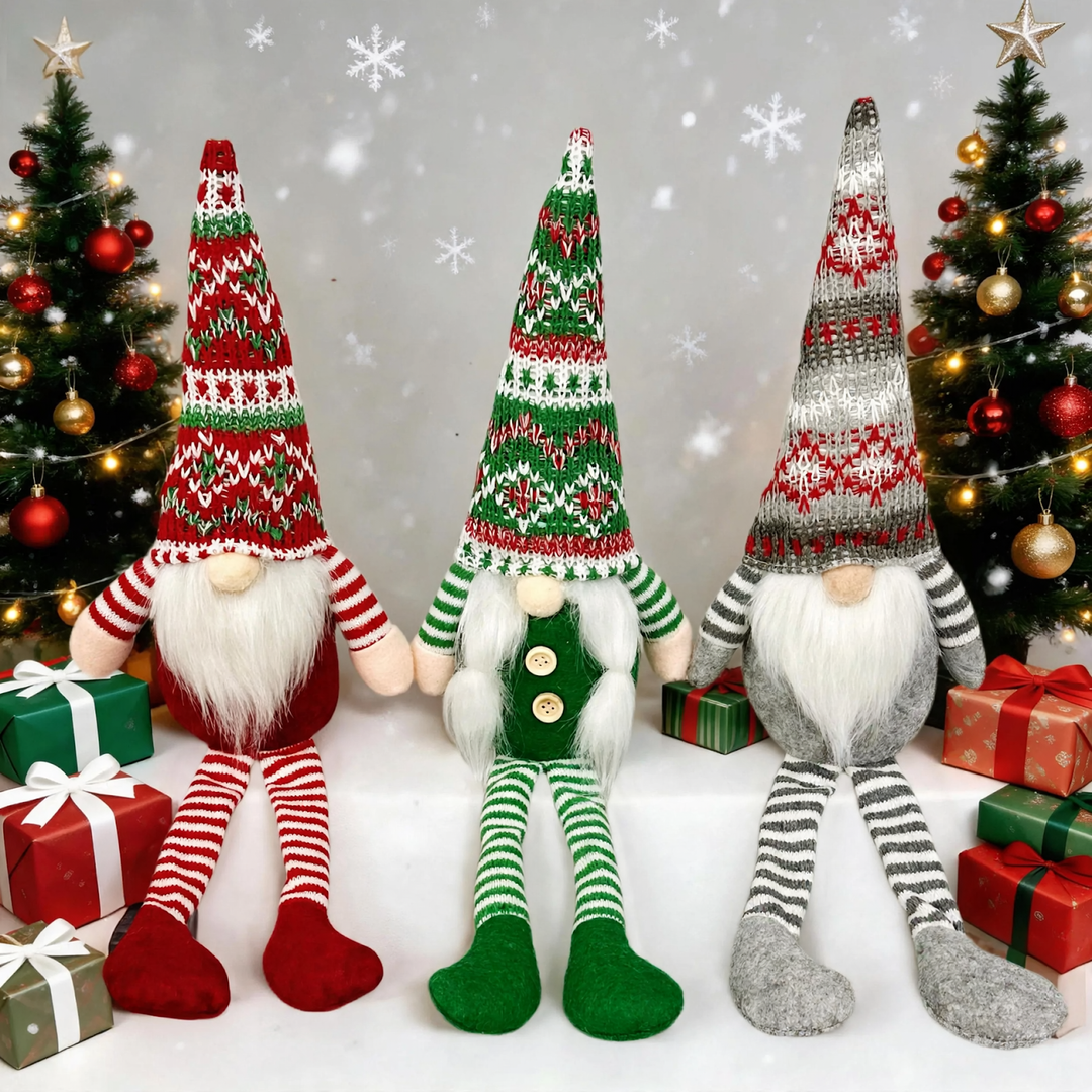 Weihnachts-Wichtel mit langen Beinen, Strick-Design