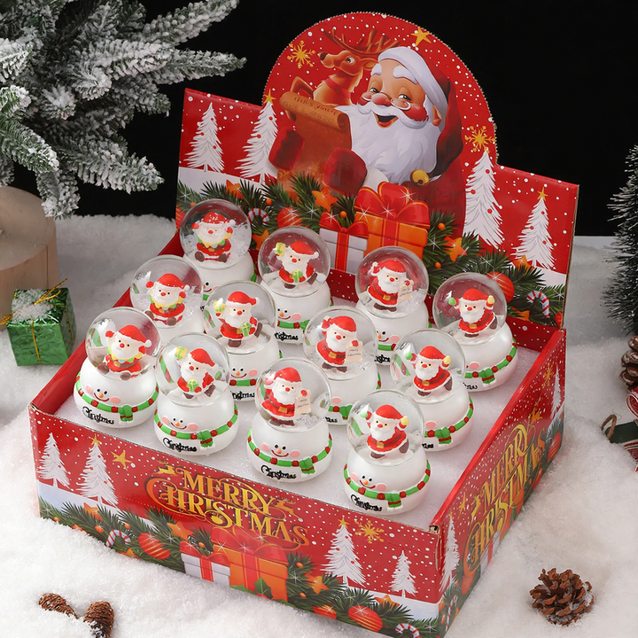 Weihnachts-Schneekugel mit Licht und Musik