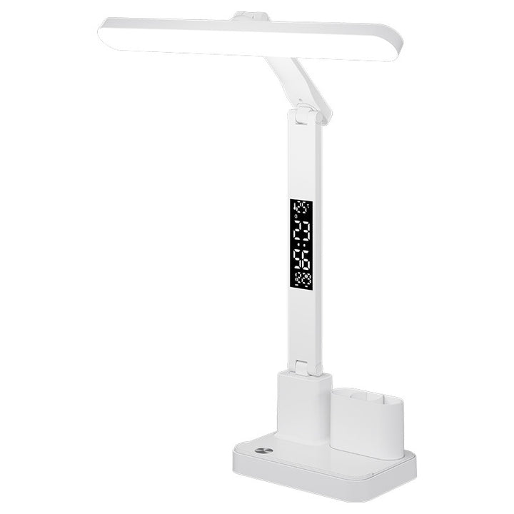 LED-Schreibtischlampe mit Vollspektrumlicht und Uhranzeige