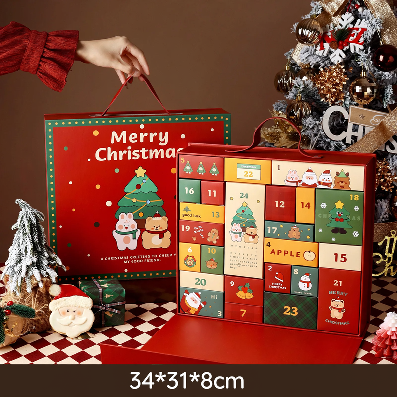 Weihnachts-Adventskalender Geschenkbox, leer