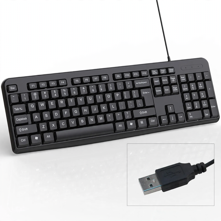 Kabelgebundene Tastatur LD-618, USB, ABS