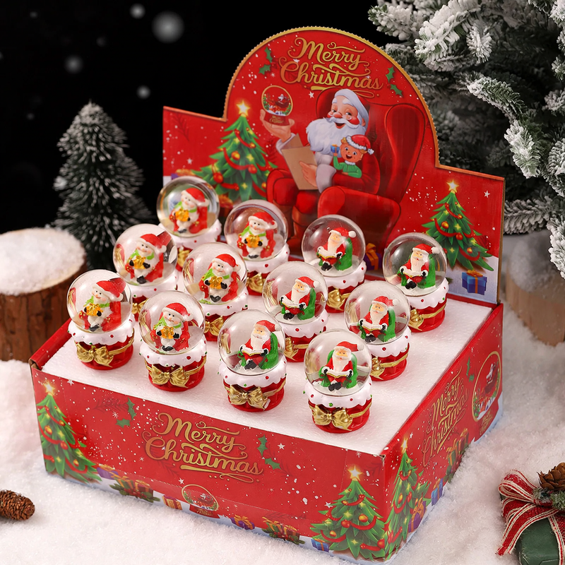 Handgeferti weihnachtliche Schneekugel mit Licht