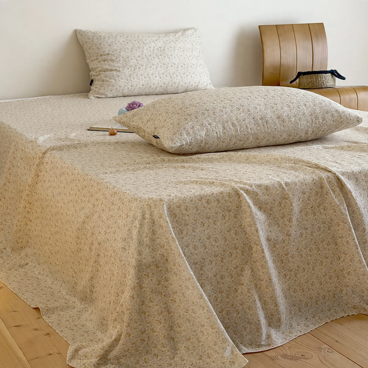 Baumwoll-Bettwäsche-Set, 180 cm, Blumenmuster
