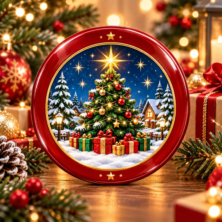 Dekorative Relief-Weihnachtsteller aus Acryl