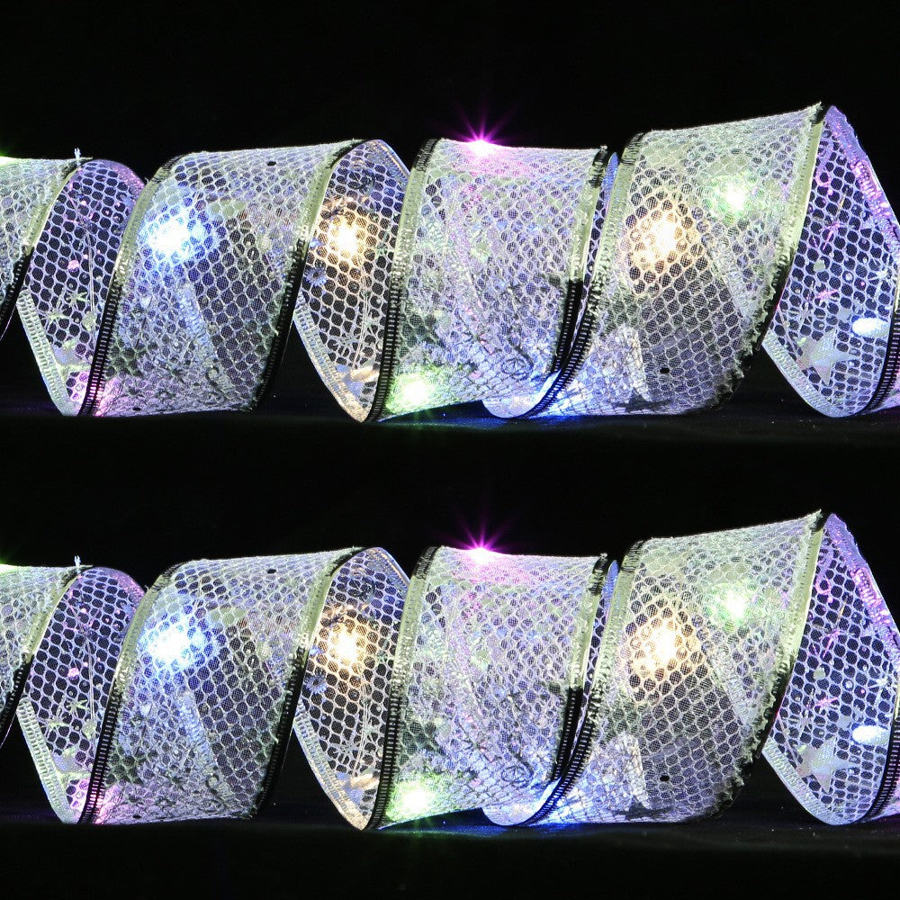 Dekorative LED-Lichterkette mit Schleifenband
