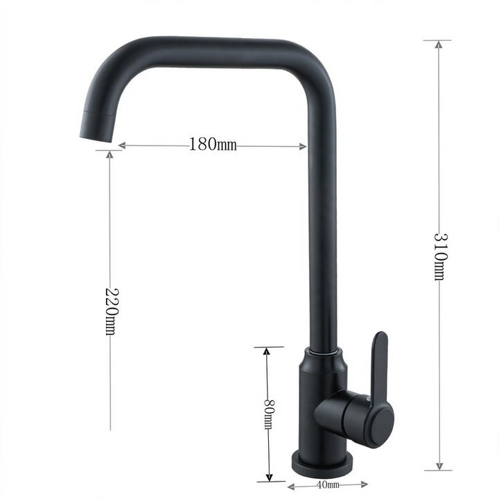 Edelstahl-Wasserhahn für Küche, Misch- oder Kaltwasser