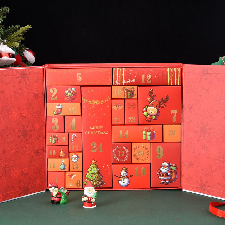 Weihnachts-Adventskalender Box, 33x30x8 cm