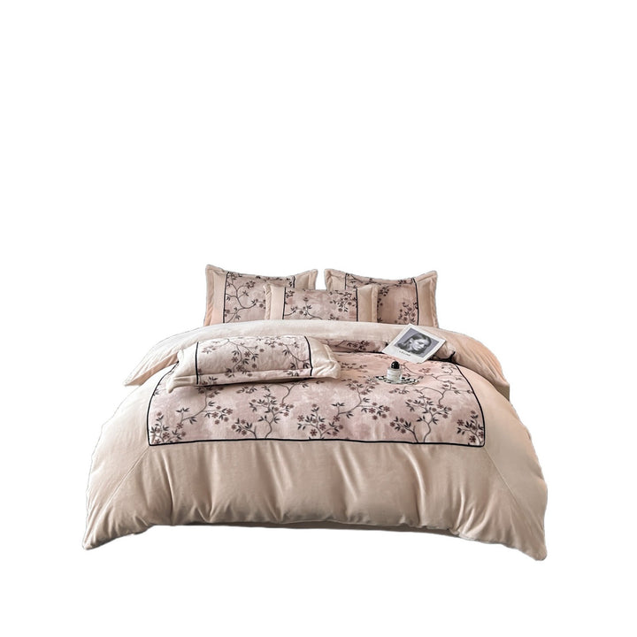 Milchfaser-Fleece Bettwäsche-Set, französischer Luxus-Stil