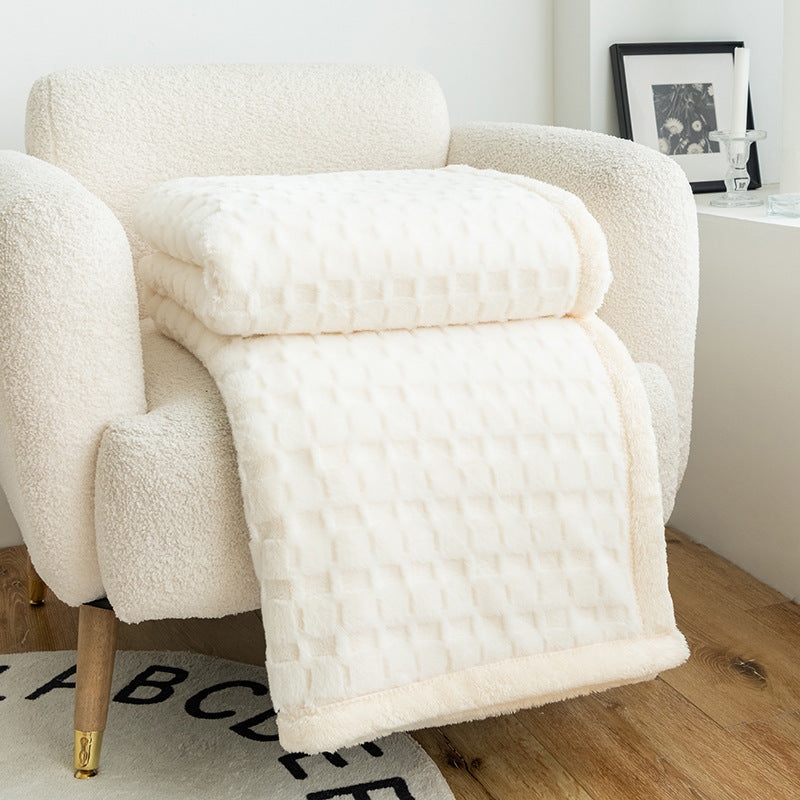 Weiche Korallenfleece-Decke, doppellagig, für Sofa und Zuhause