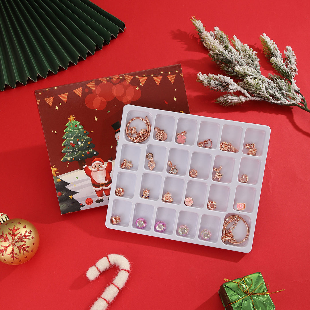 DIY-Adventskalender mit Charm-Armband in Roségold