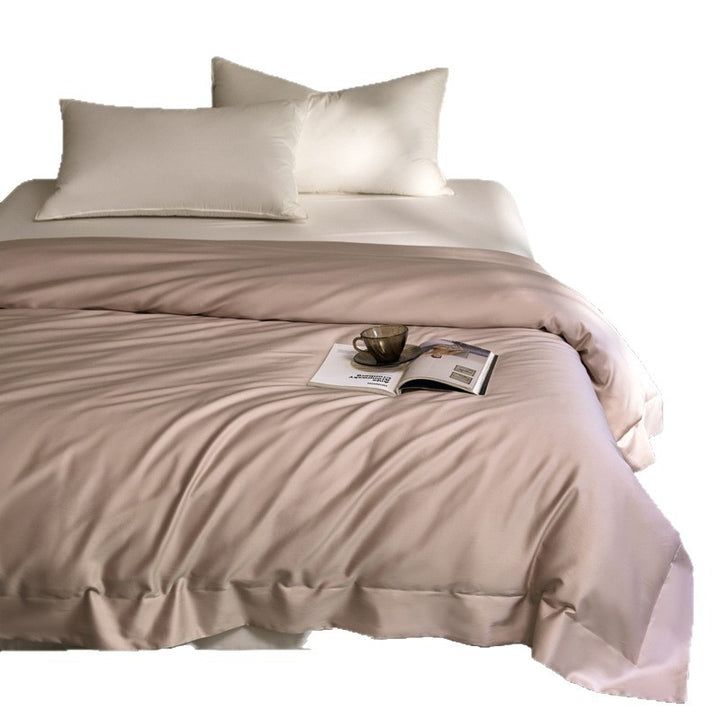 Baumwoll-Bettwäsche-Set, einfarbig, Satin-Webart