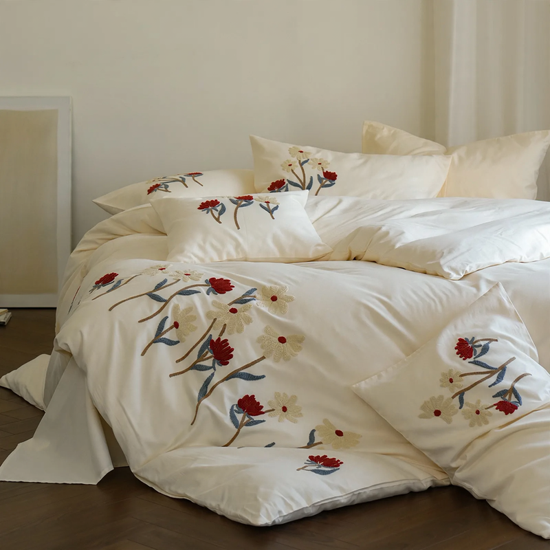 Bettwäsche-Set, Baumwolle, 4-teilig, Herbst-Winter, flauschig