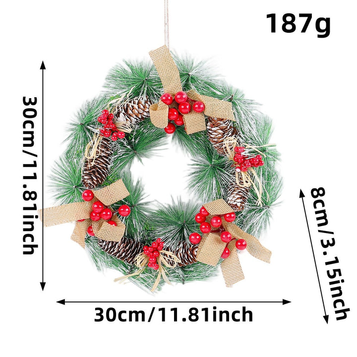 Dekorativer Weihnachtskranz aus Holz