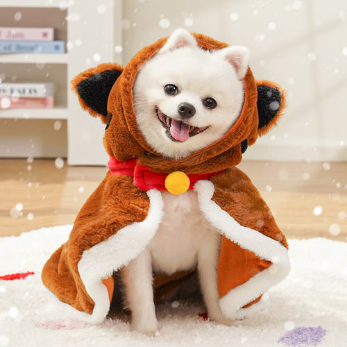 Plüsch-Umhang für Hunde und Katzen mit Tiger-Design