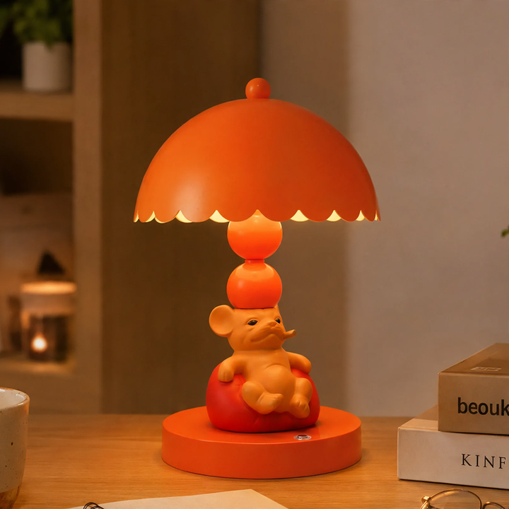Französische Bulldogge Tischlampe, Cartoon-Design