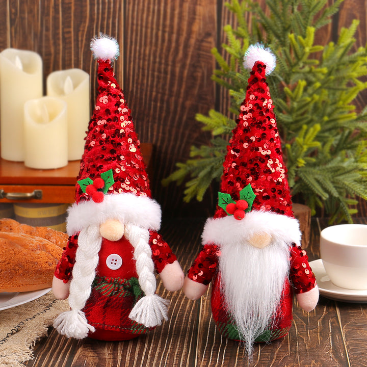 Weihnachtlicher Wichtel mit Glitzermütze