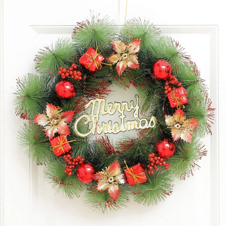Beleuchteter Weihnachtskranz mit Aufhängung