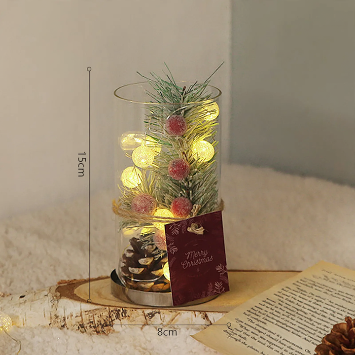 Dekorativer Weihnachtskranz mit LED-Beleuchtung