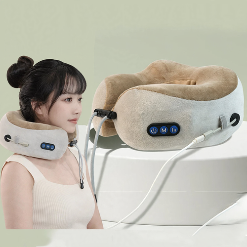 U-förmiges Nackenkissen mit Massagefunktion