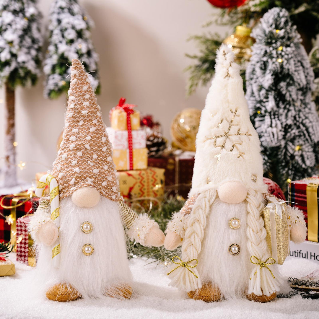 Glitzernde Wichtelfigur mit LED-Beleuchtung