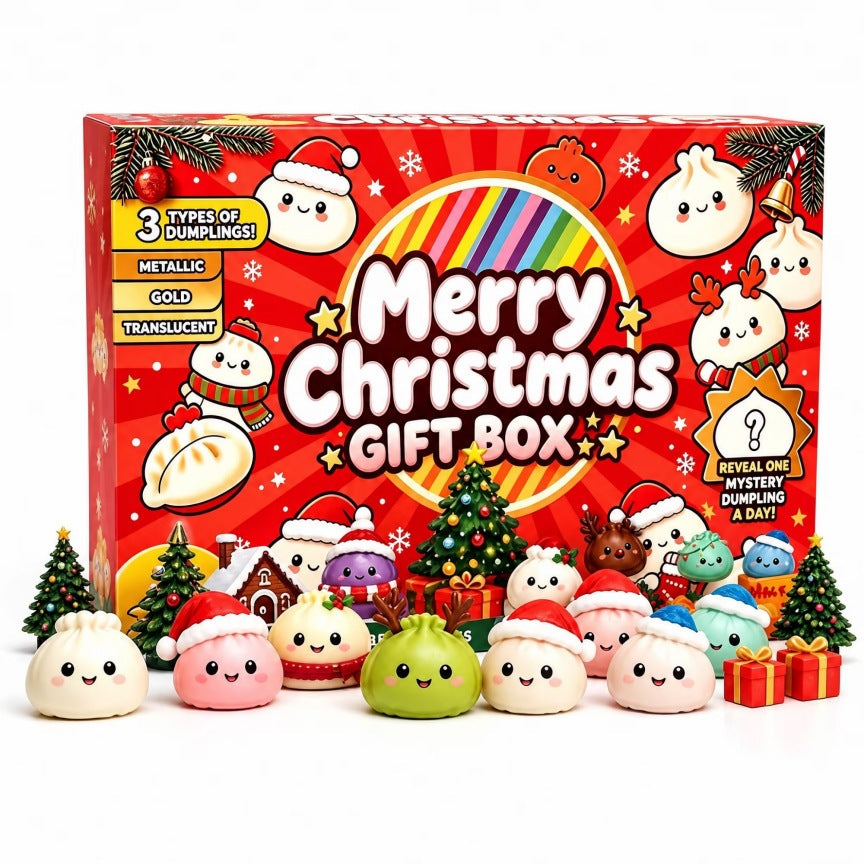 Weihnachts-Adventskalender mit sensorischen Dekofiguren