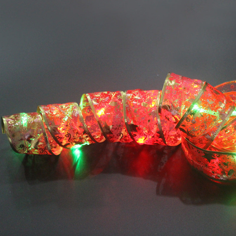 Dekorative LED-Lichterkette mit Schleifenband