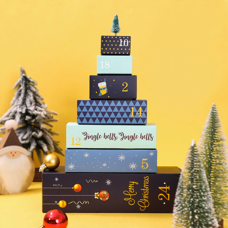 Weihnachts-Adventskalender Leerbox zum Basteln