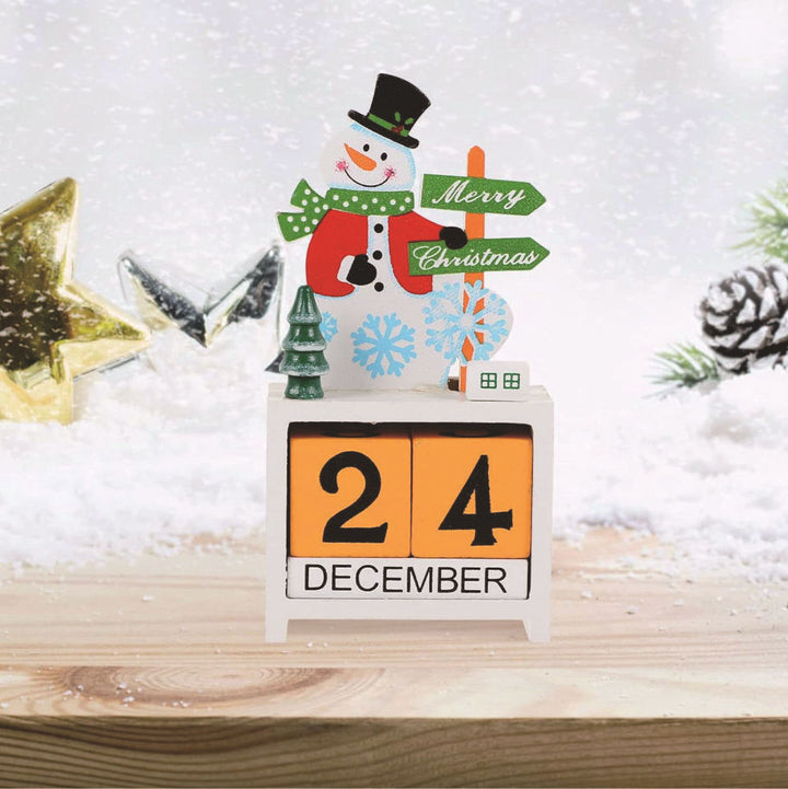 Dekorativer Holz-Adventskalender für den Tisch