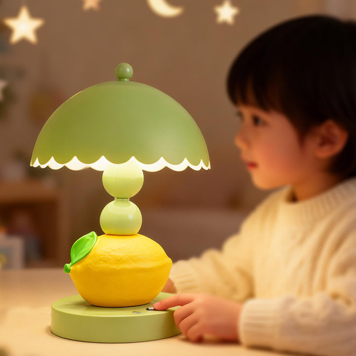 Zitronenfrucht-Tischlampe in Grün
