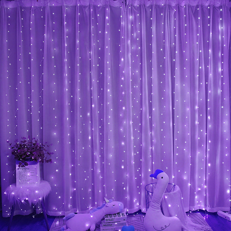 LED-Vorhang-Lichterkette mit Kupferdraht, USB