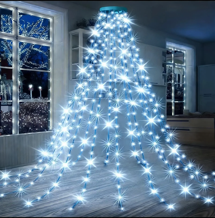 LED-Weihnachtsbaum-Lichterkette mit Stern, verschiedene Längen